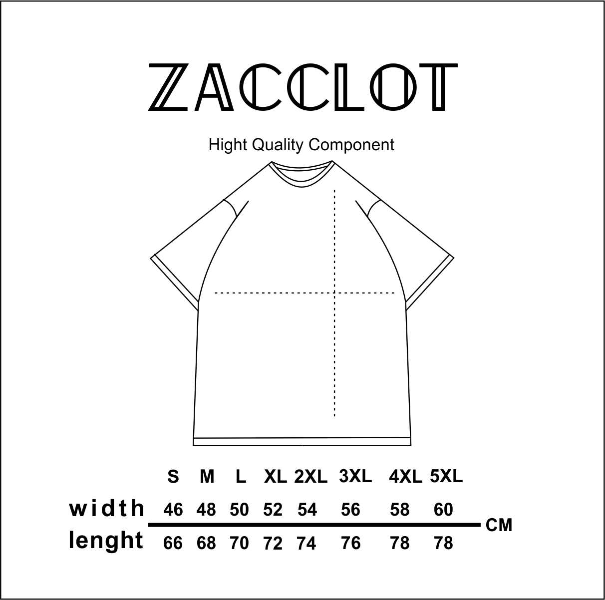 Size Chart Zacclot